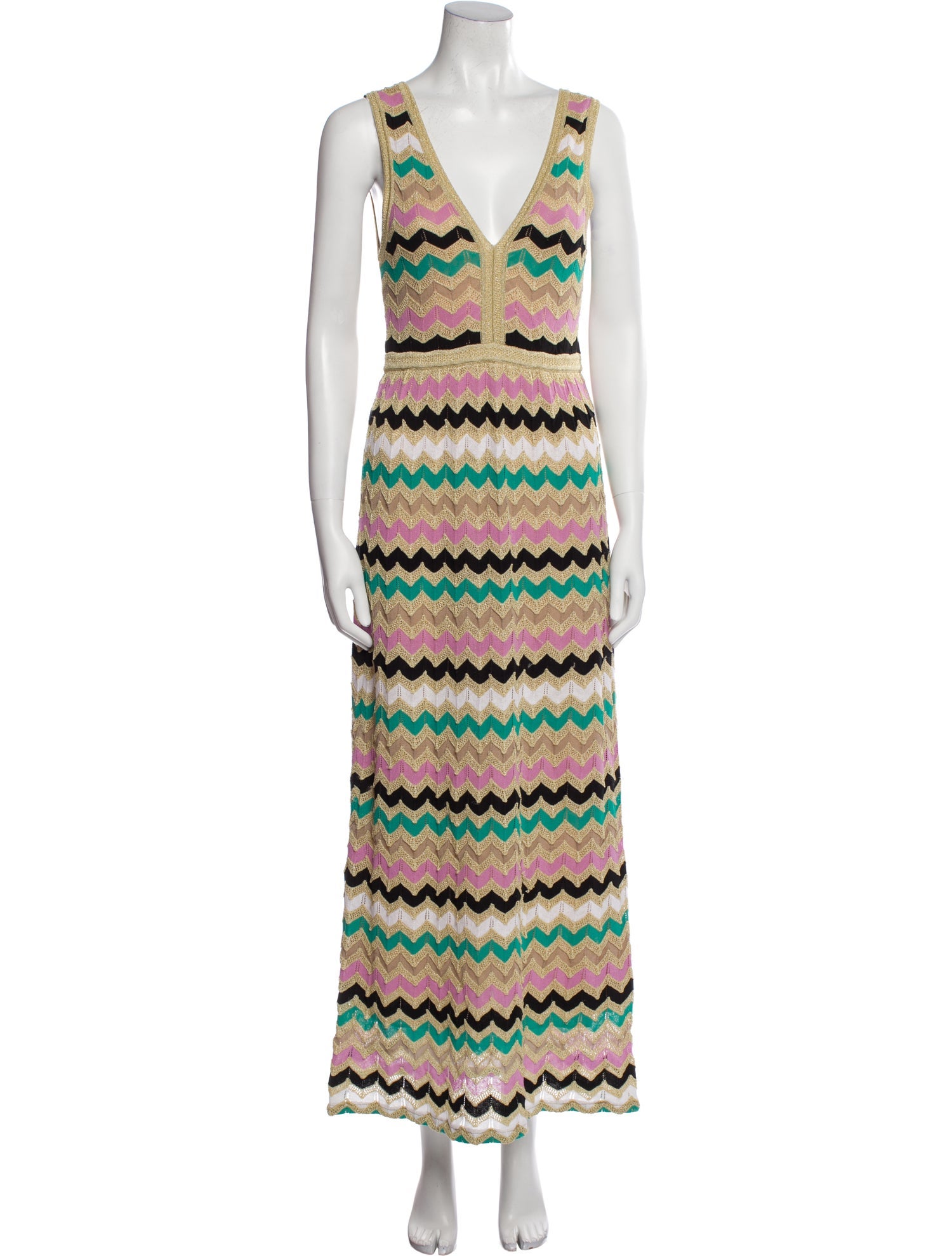 M Missoni Striped Long Dress