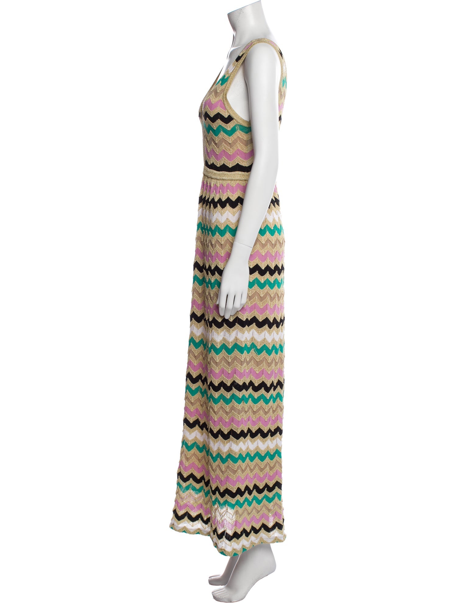 M Missoni Striped Long Dress