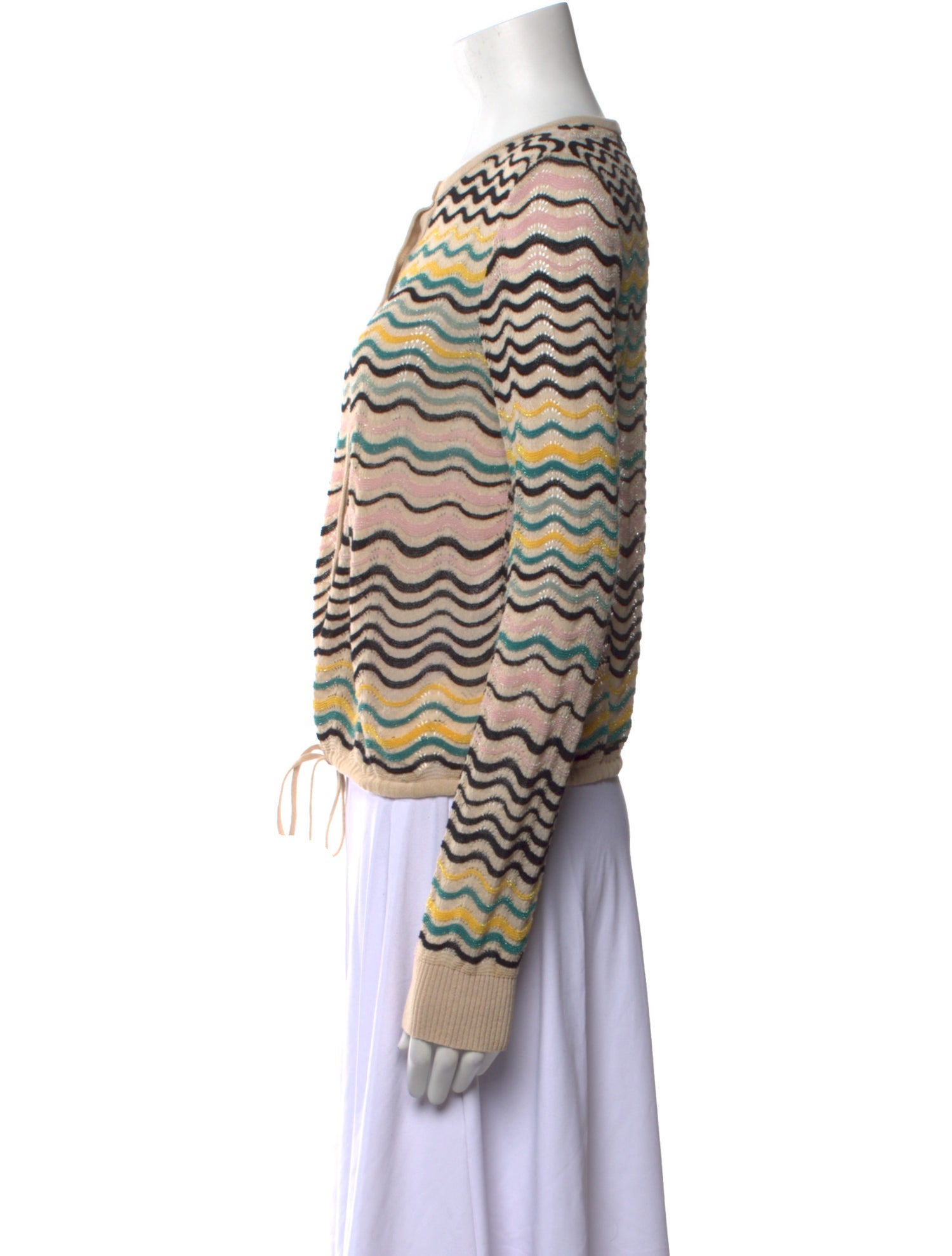 M Missoni Striped Crew Neck Sweater