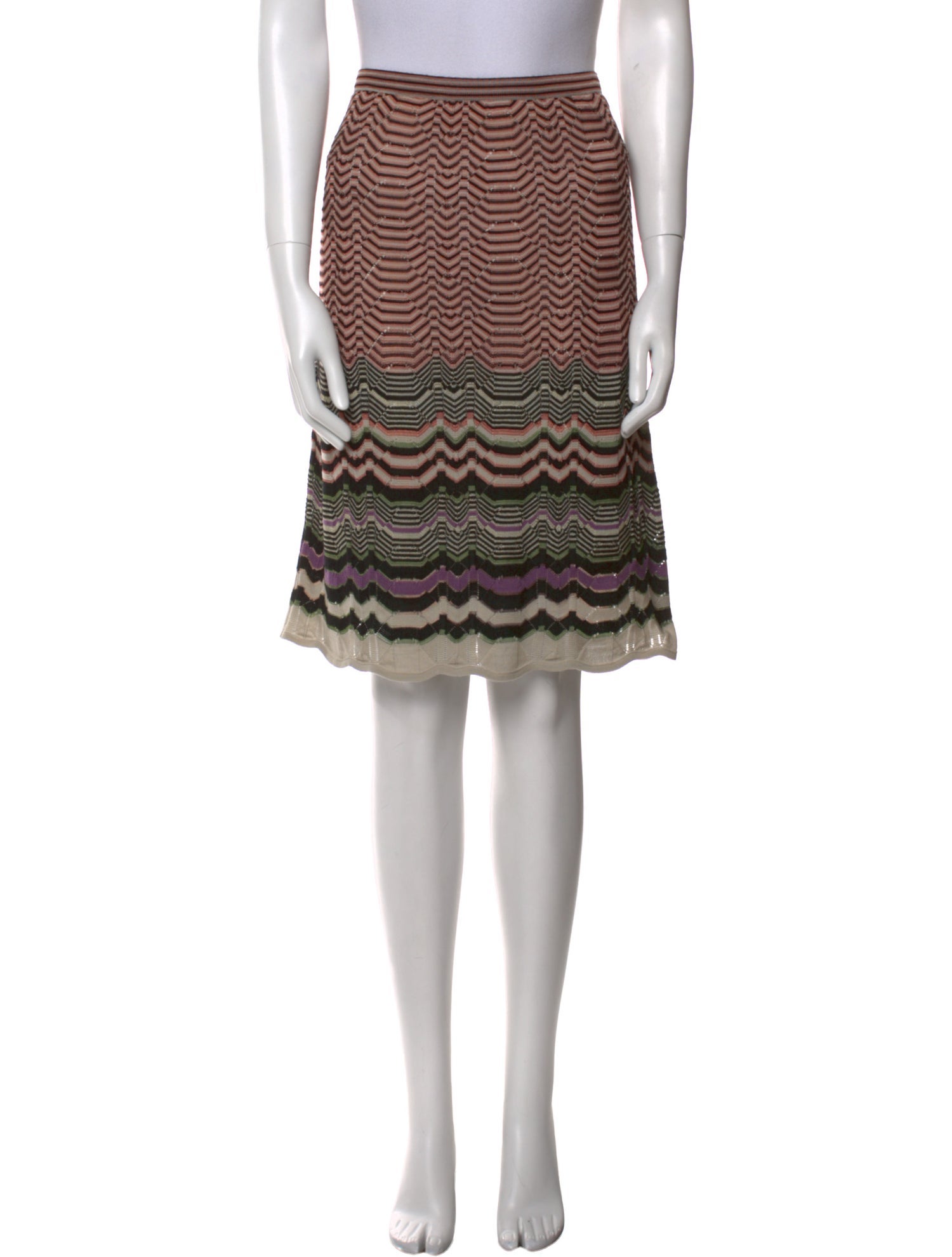 M Missoni Merino Wool Knee-Length Skirt