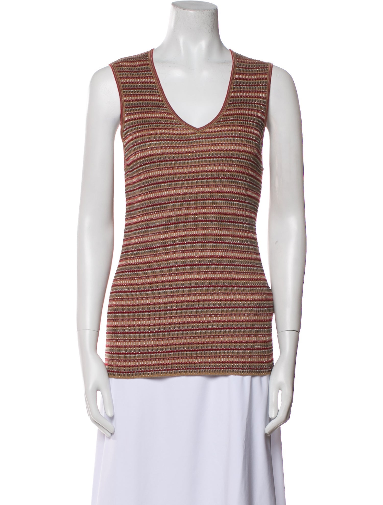 M Missoni Merino Wool Striped Top