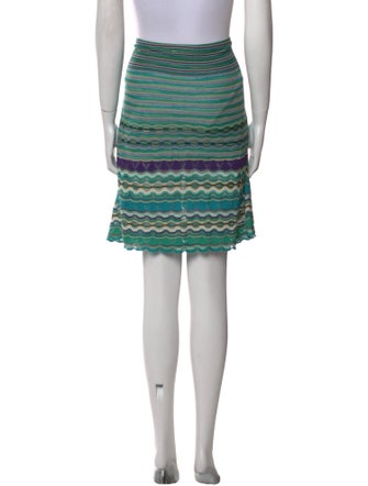 M Missoni Striped Knee-Length Skirt