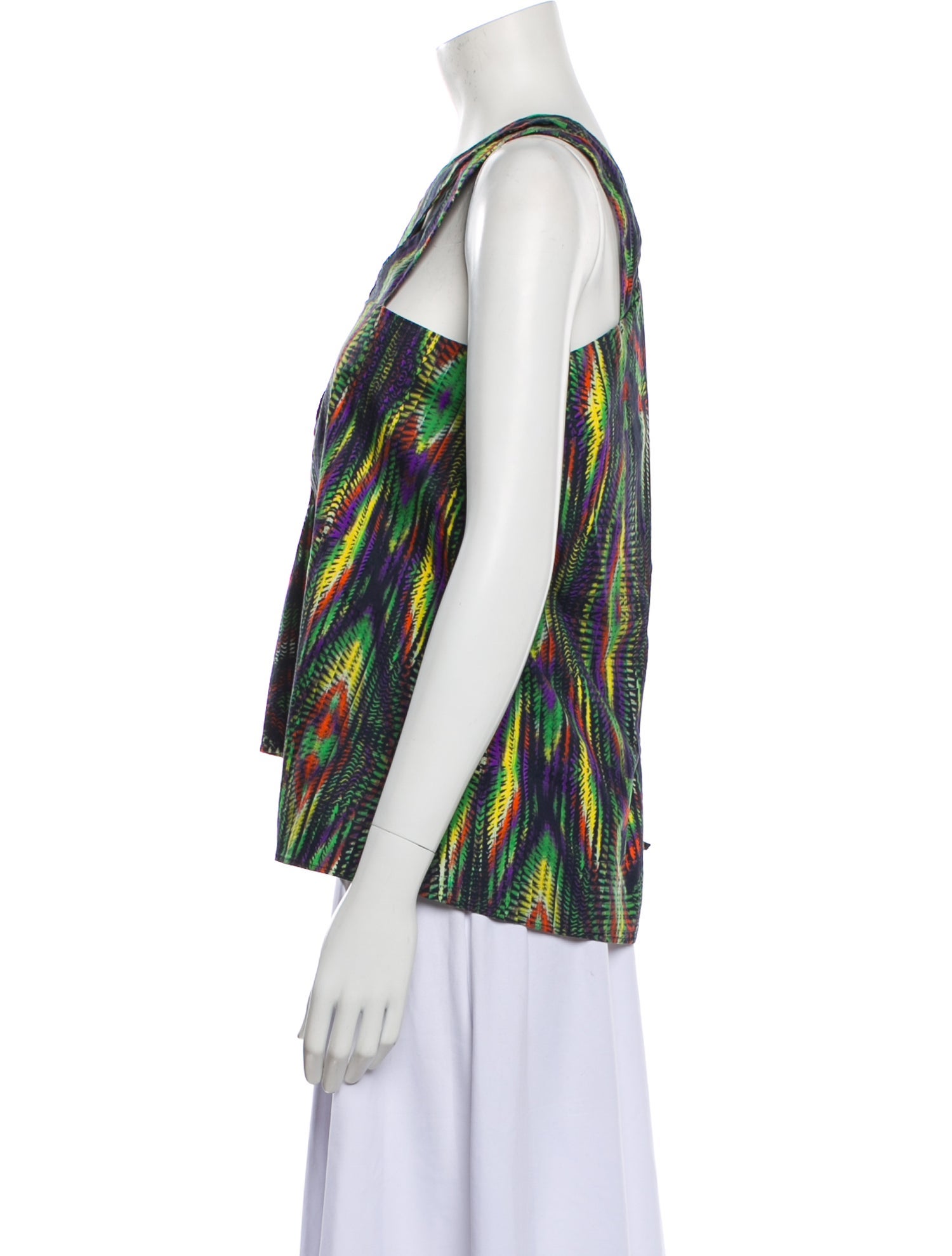 M Missoni Printed V-Neck Blouse