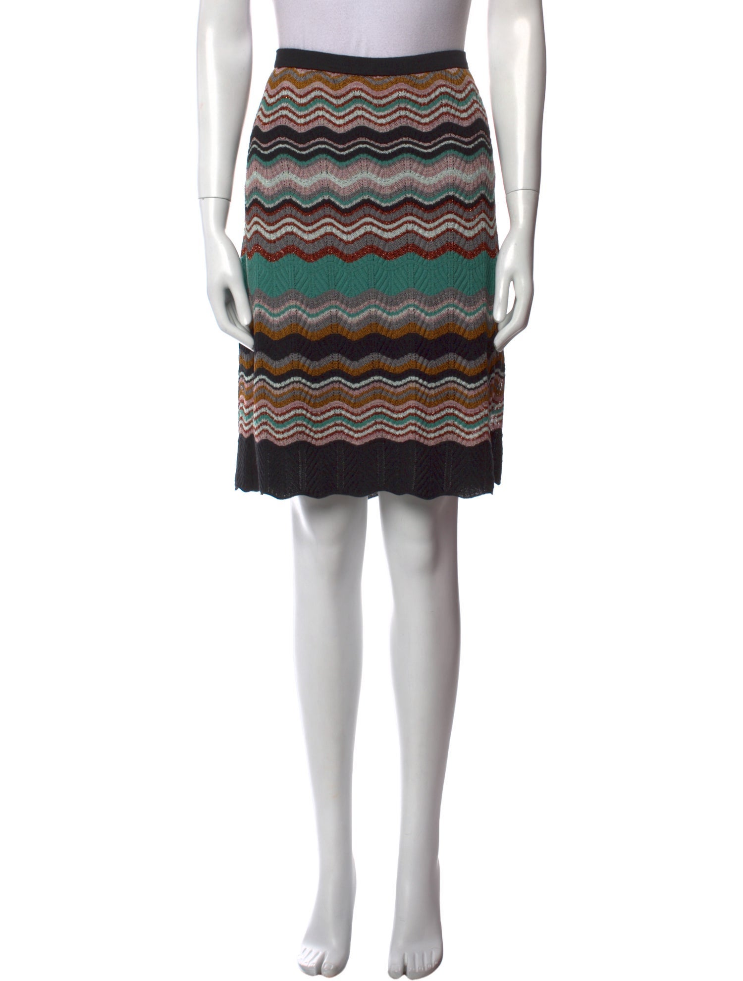 M Missoni Merino Wool Knee-Length Skirt