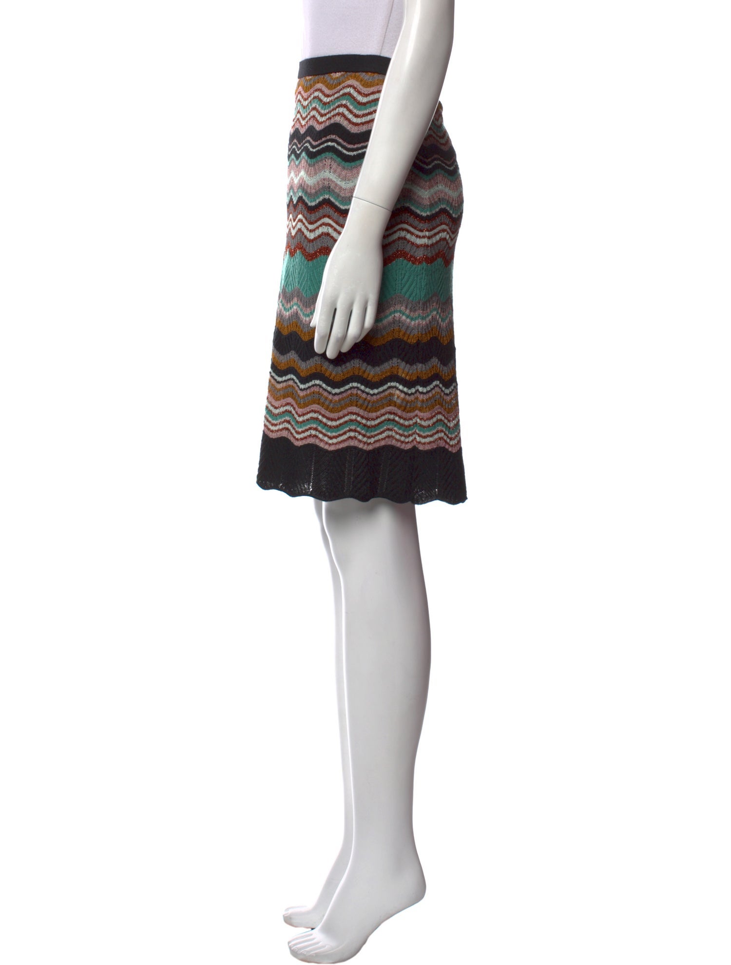 M Missoni Merino Wool Knee-Length Skirt