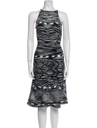 M Missoni Printed Midi Length Dress