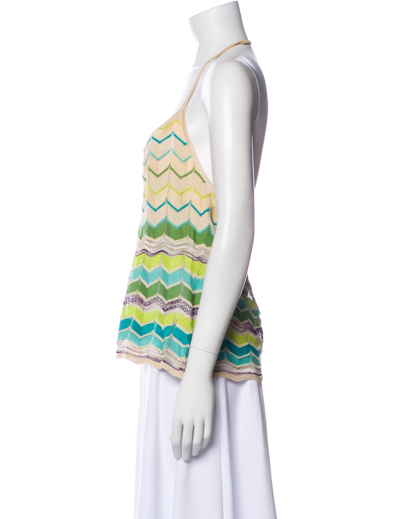 M Missoni Striped V-Neck Top