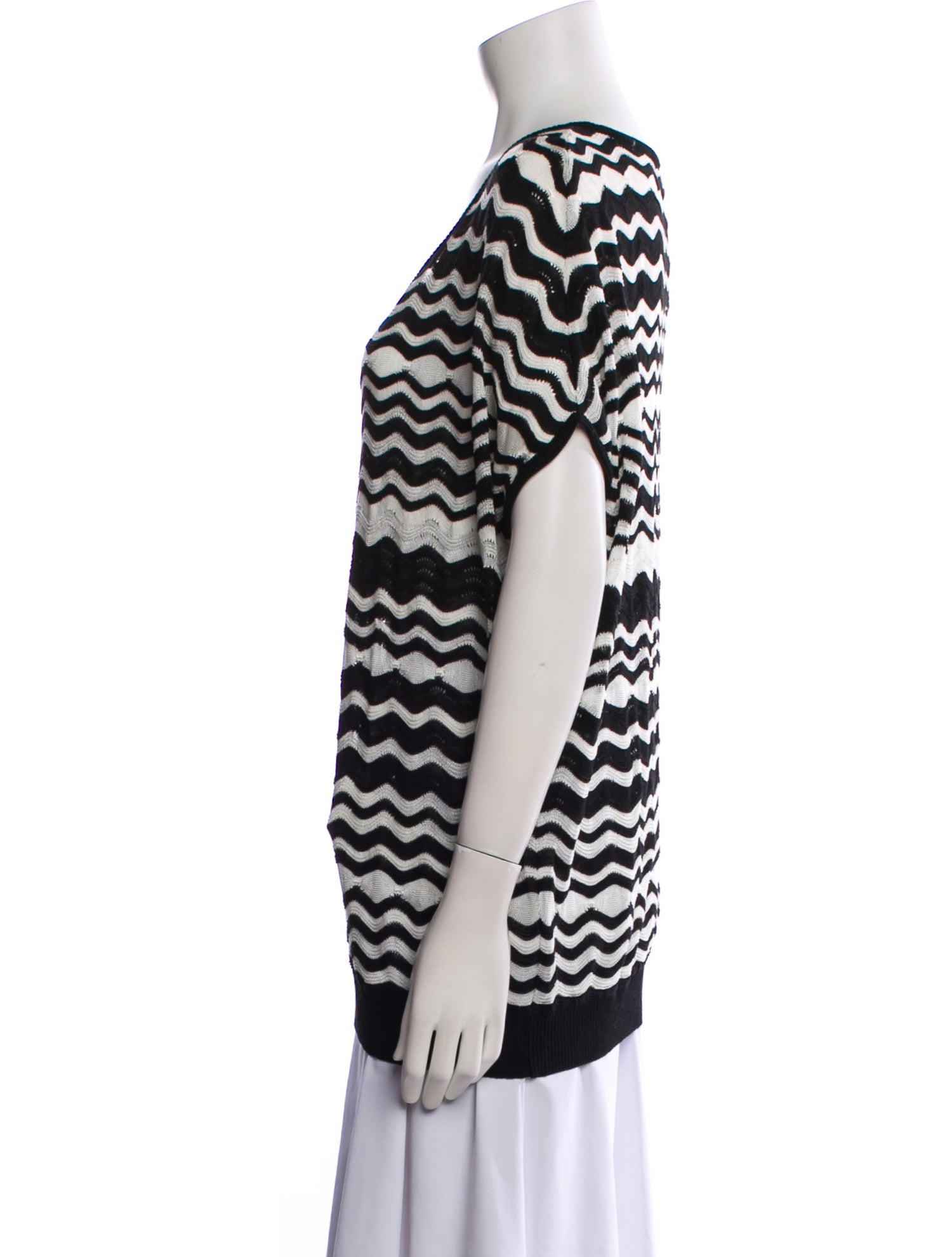 M Missoni Printed Scoop Neck Top