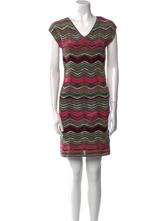 M Missoni Striped Mini Dress