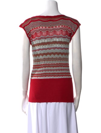M Missoni Striped Bateau Neckline Sweater