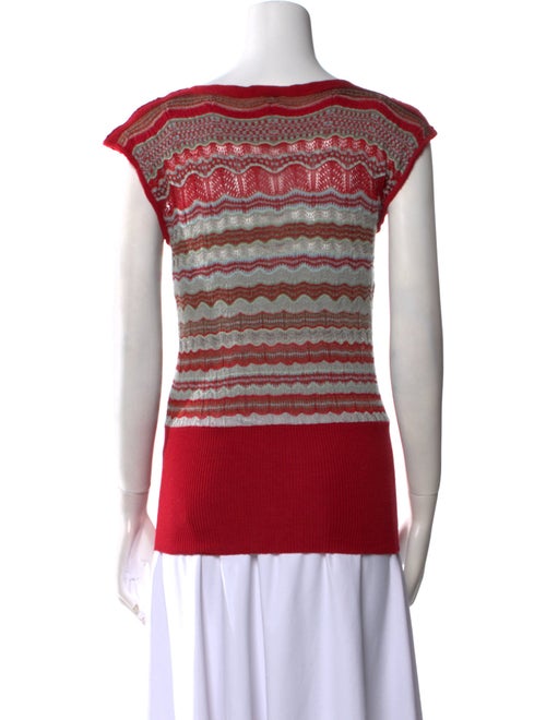 M Missoni Striped Bateau Neckline Sweater