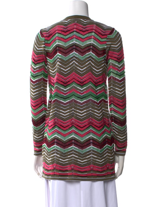 M Missoni Striped Open Front Sweater