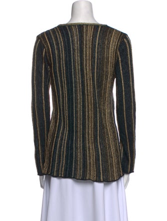 M Missoni Striped Bateau Neckline Blouse