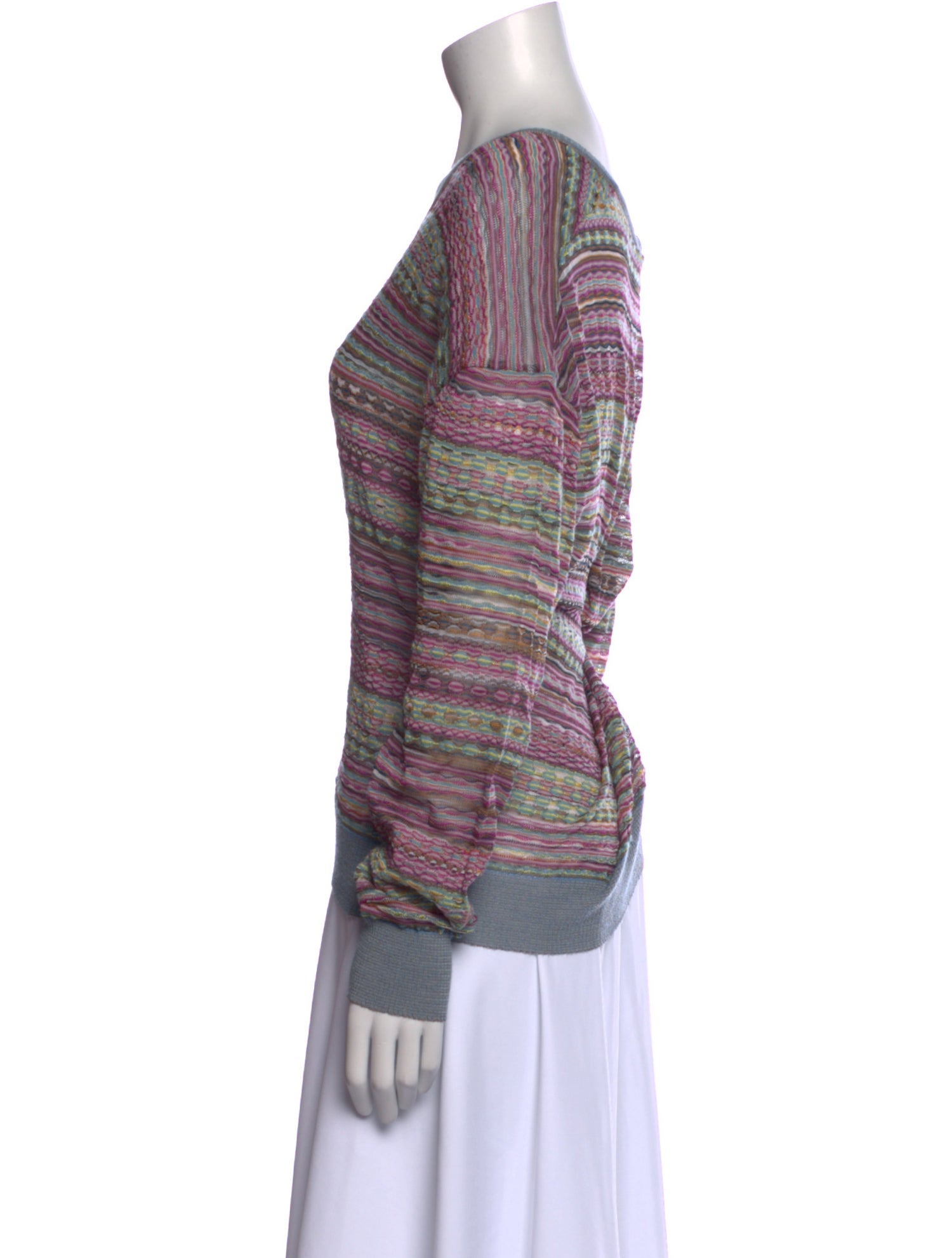 M Missoni Striped V-Neck Top w/ Tags