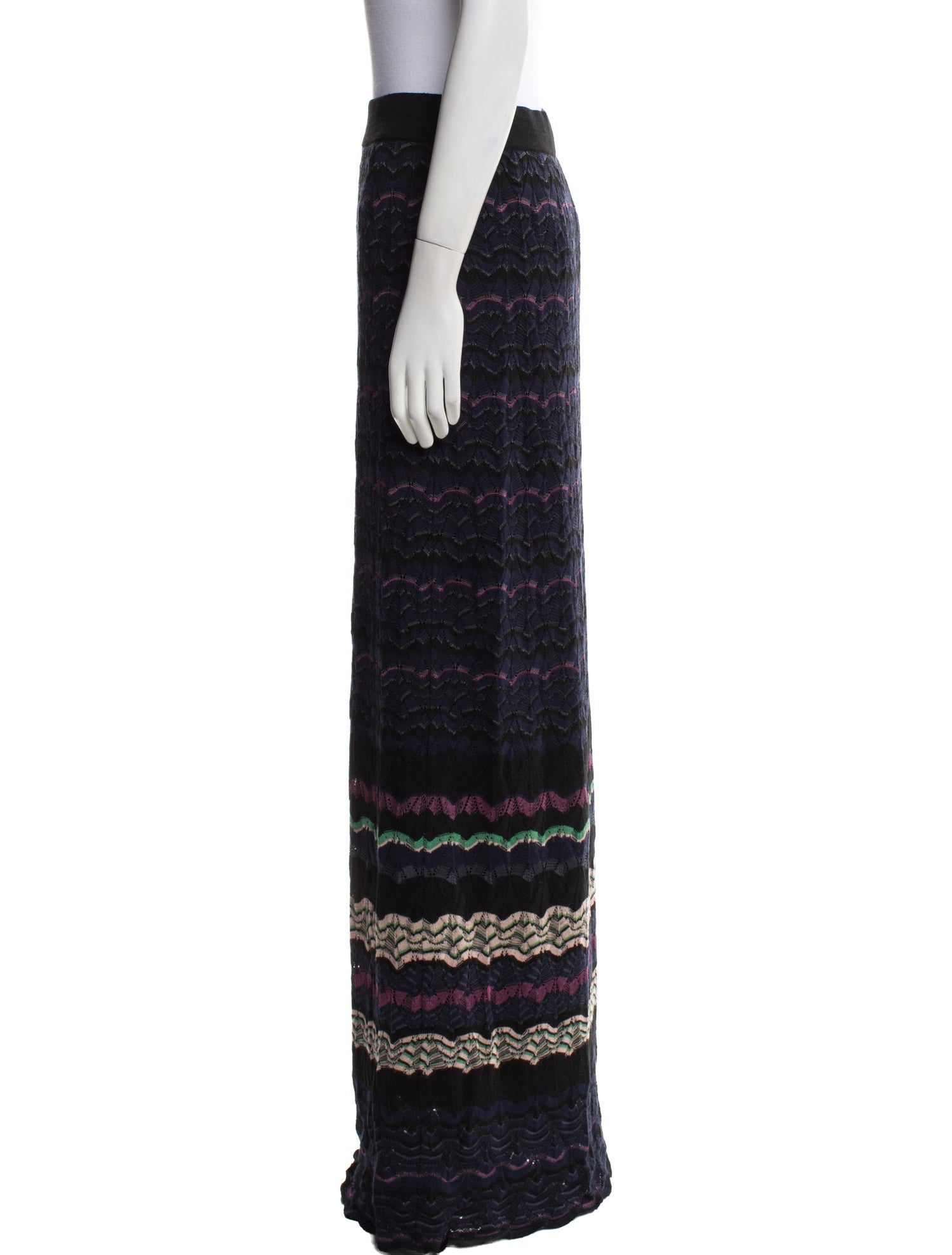 M Missoni Striped Long Skirt