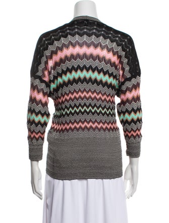 M Missoni Striped V-Neck Sweater