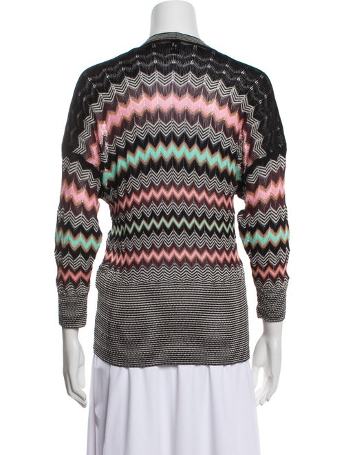 M Missoni Striped V-Neck Sweater