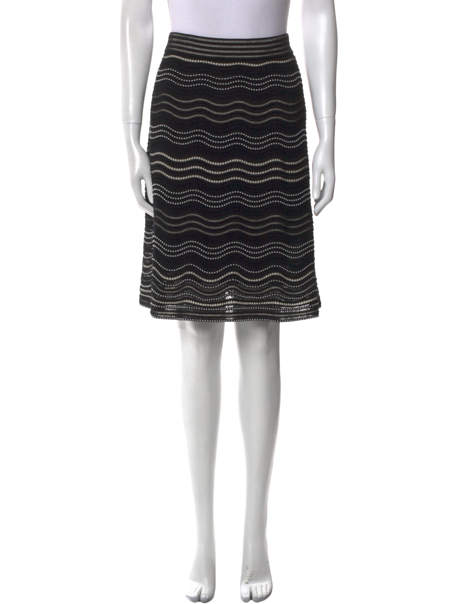 M Missoni Striped Knee-Length Skirt