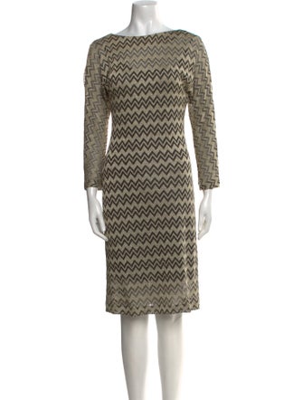 M Missoni Camel Hair Knee-Length Dress
