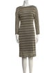 M Missoni Camel Hair Knee-Length Dress