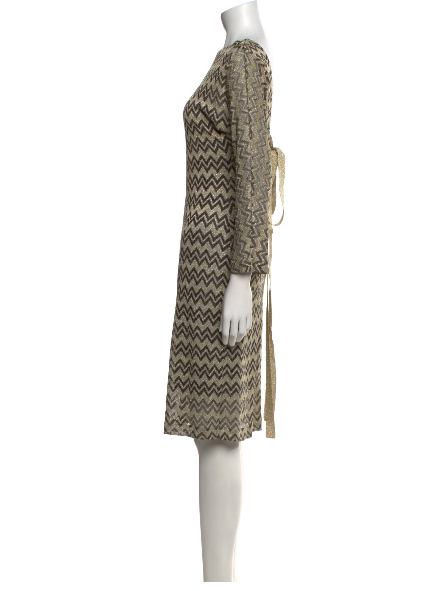M Missoni Camel Hair Knee-Length Dress