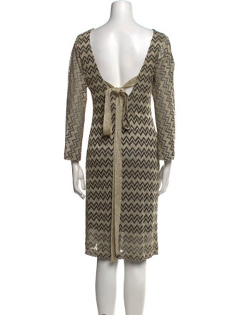 M Missoni Camel Hair Knee-Length Dress