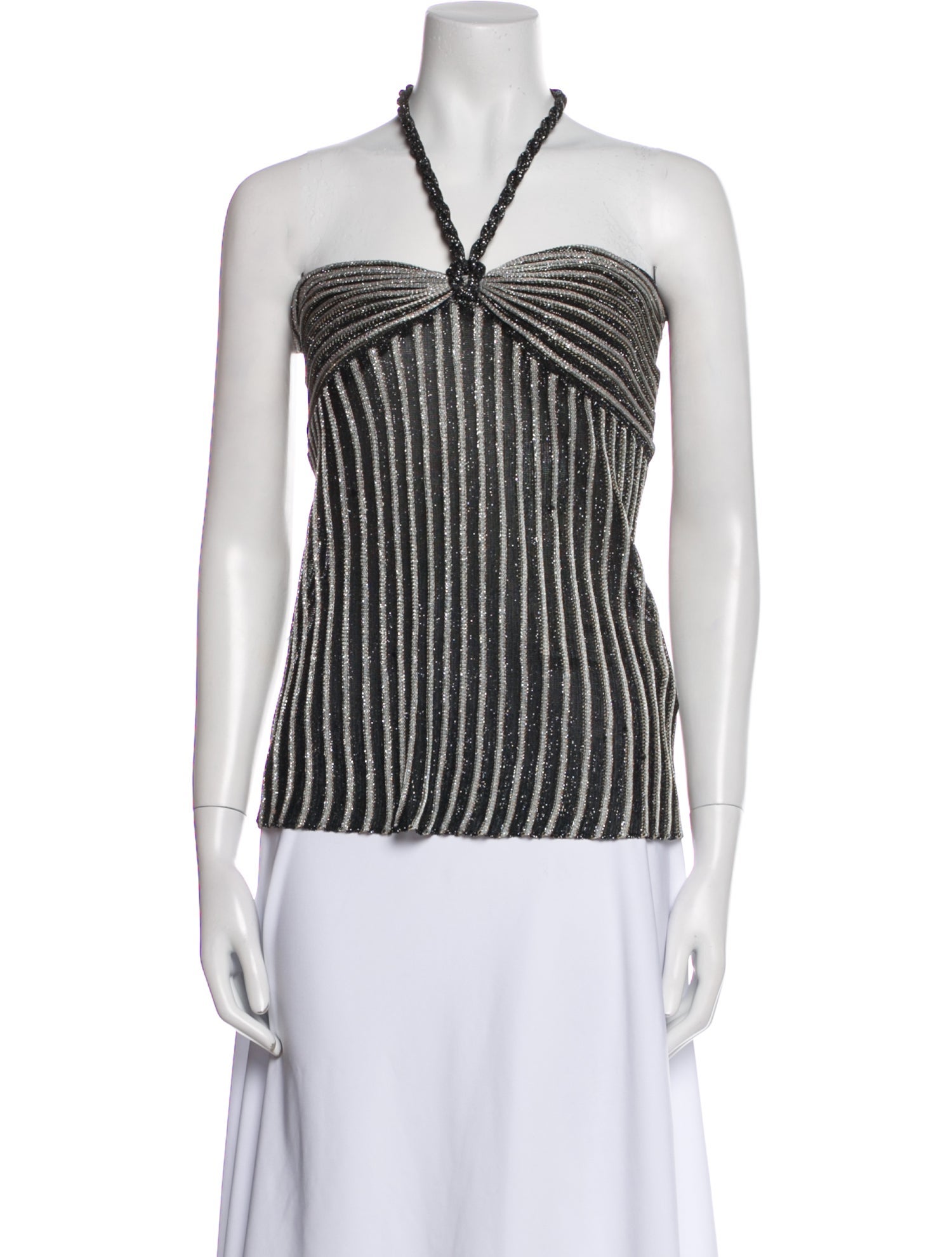 M Missoni Striped Strapless Top