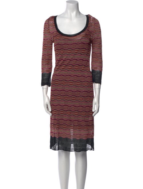 M Missoni Striped Knee-Length Dress
