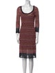 M Missoni Striped Knee-Length Dress