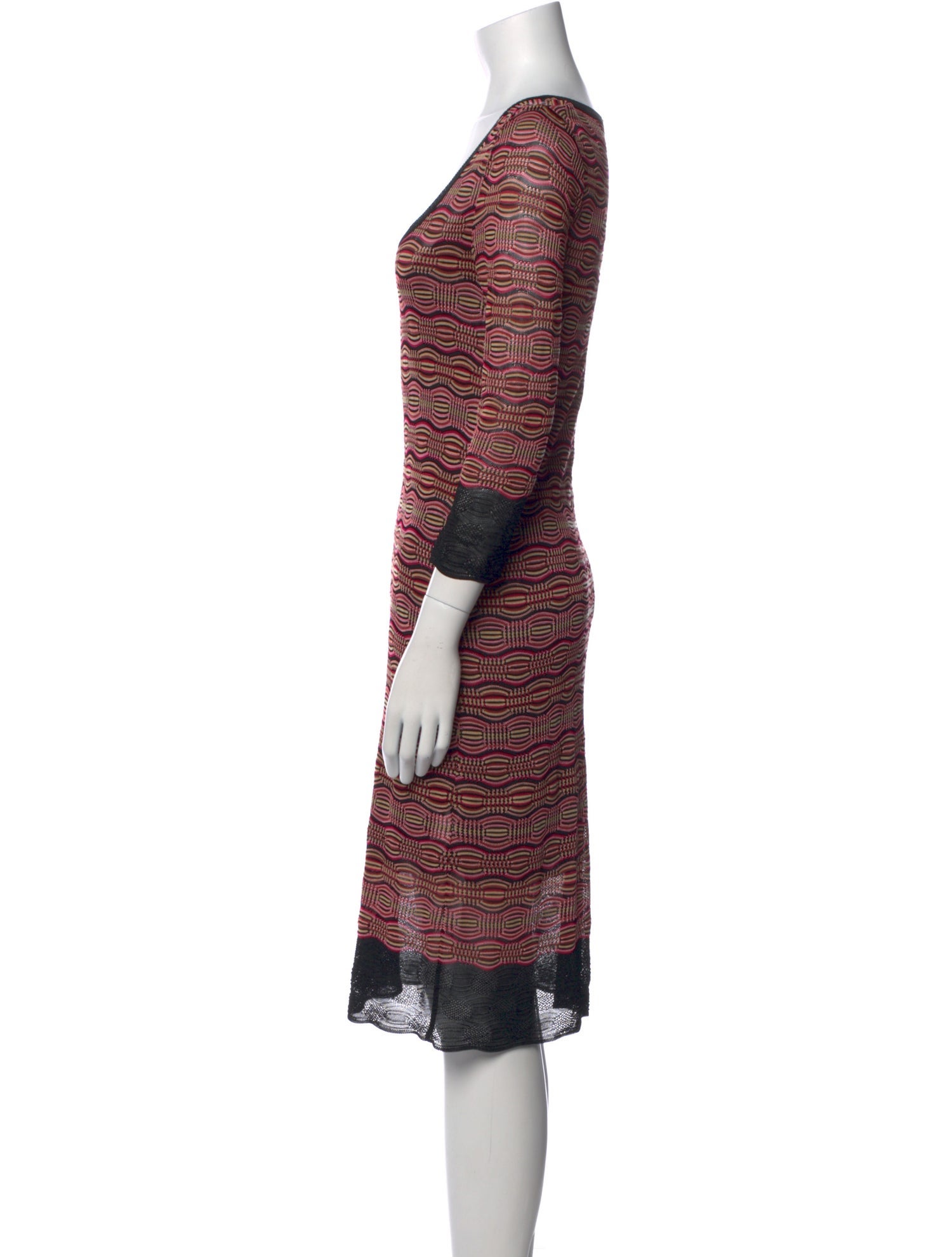 M Missoni Striped Knee-Length Dress