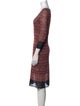 M Missoni Striped Knee-Length Dress