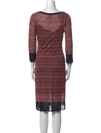 M Missoni Striped Knee-Length Dress
