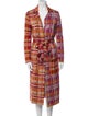 M Missoni Plaid Print Trench Coat