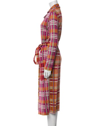 M Missoni Plaid Print Trench Coat