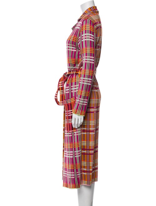 M Missoni Plaid Print Trench Coat