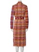 M Missoni Plaid Print Trench Coat