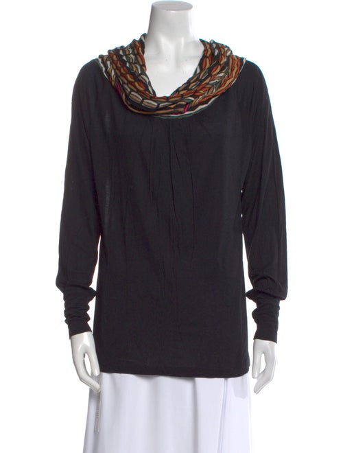 M Missoni Cowl Neck Long Sleeve Top