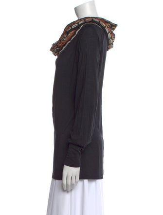 M Missoni Cowl Neck Long Sleeve Top