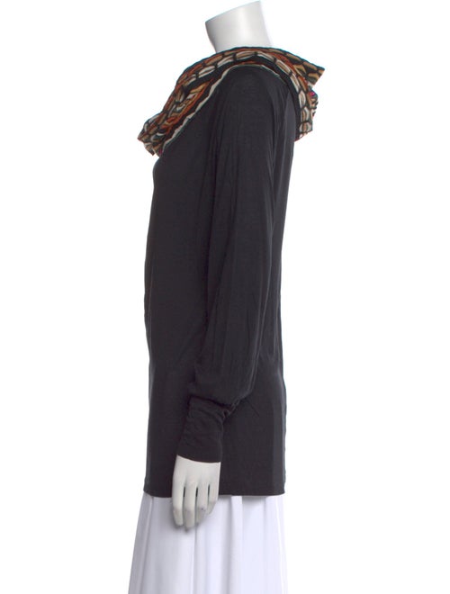 M Missoni Cowl Neck Long Sleeve Top