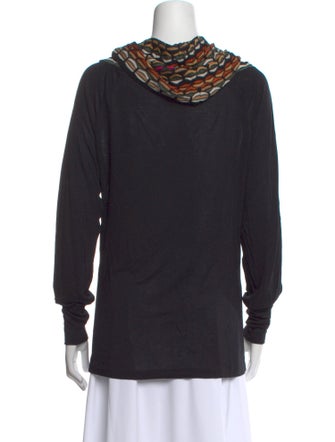 M Missoni Cowl Neck Long Sleeve Top