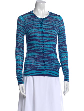 M Missoni Striped Crew Neck Sweater