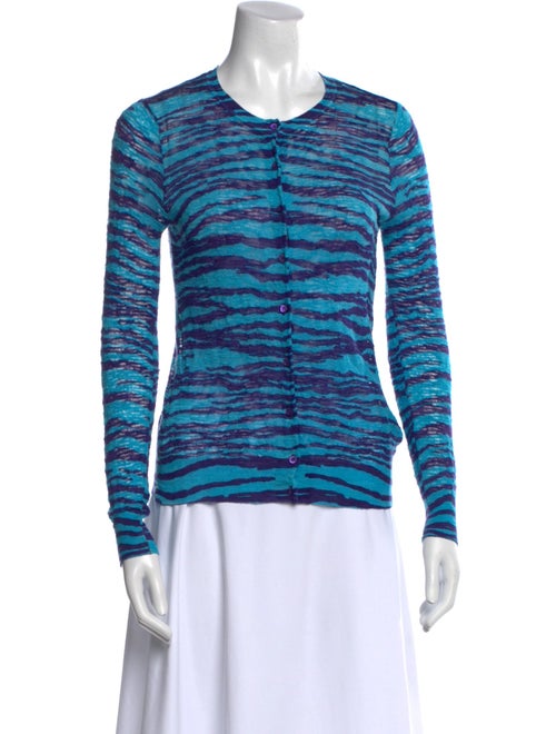 M Missoni Striped Crew Neck Sweater