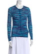 M Missoni Striped Crew Neck Sweater