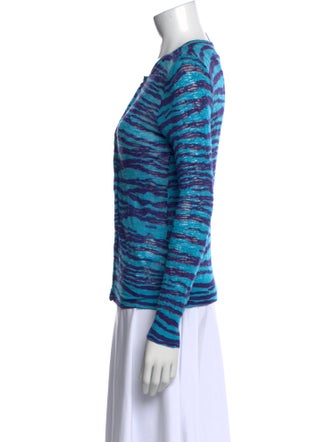 M Missoni Striped Crew Neck Sweater