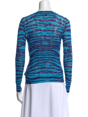 M Missoni Striped Crew Neck Sweater