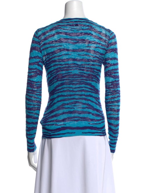 M Missoni Striped Crew Neck Sweater