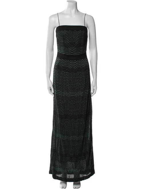 M Missoni Square Neckline Midi Length Dress