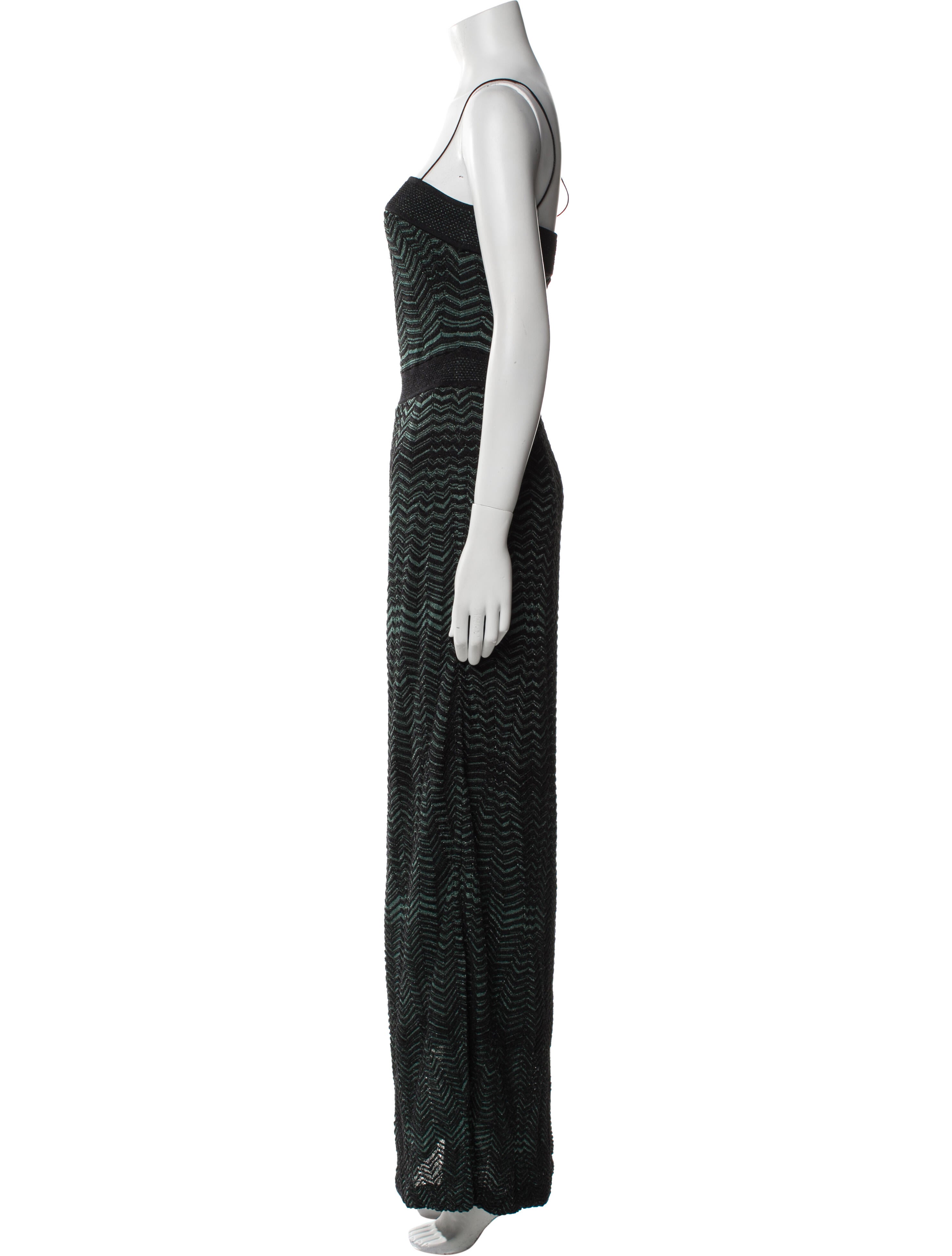 M Missoni Square Neckline Midi Length Dress