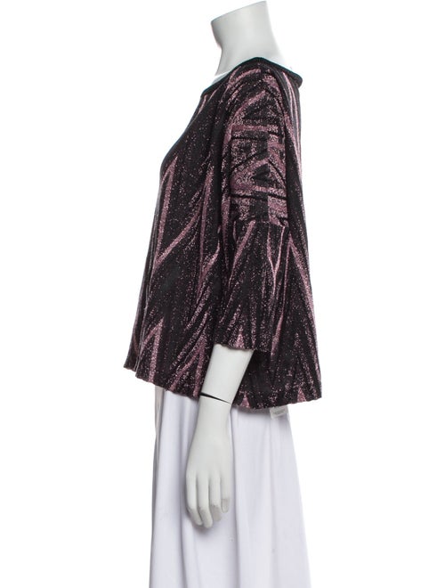 M Missoni Printed Bateau Neckline Blouse