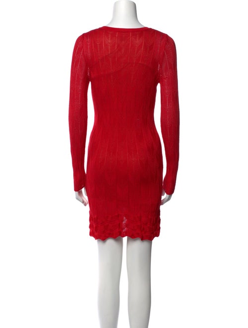 M Missoni Plunge Neckline Mini Dress